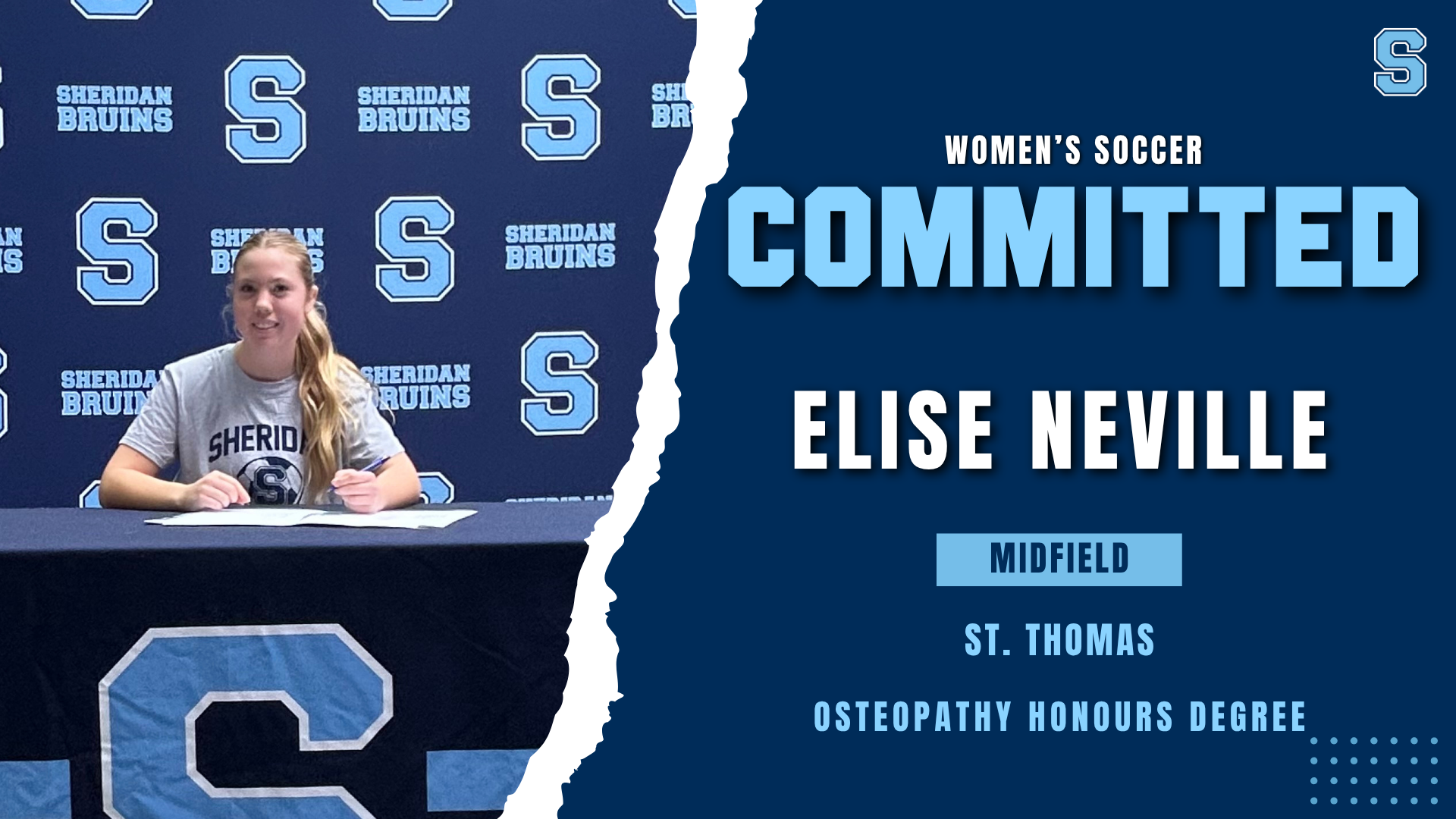 Women's Soccer Committed Player - Elise Neville
