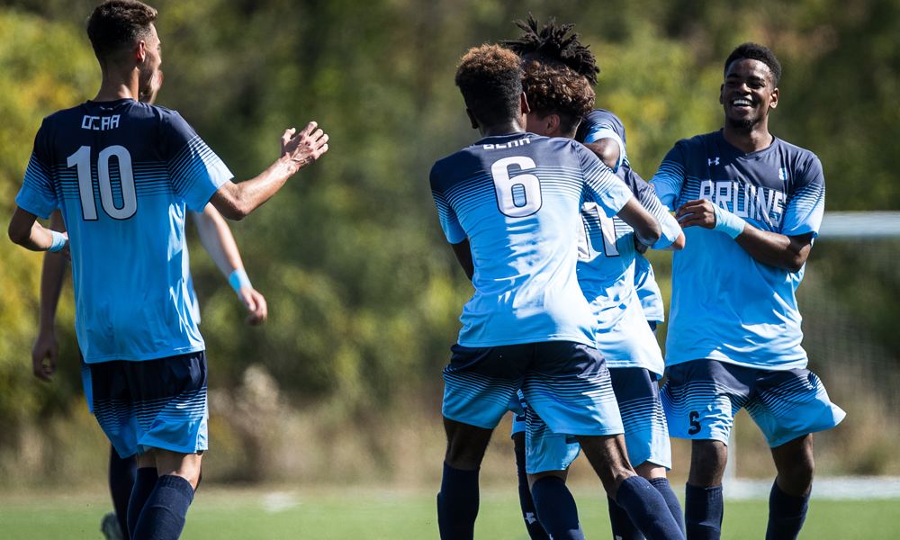 Men's soccer hang on against Cambrian for first home win